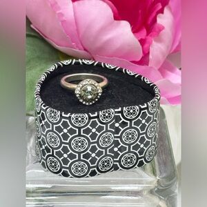 Brighton Romantica ring with silver-plated finish and retired size 6